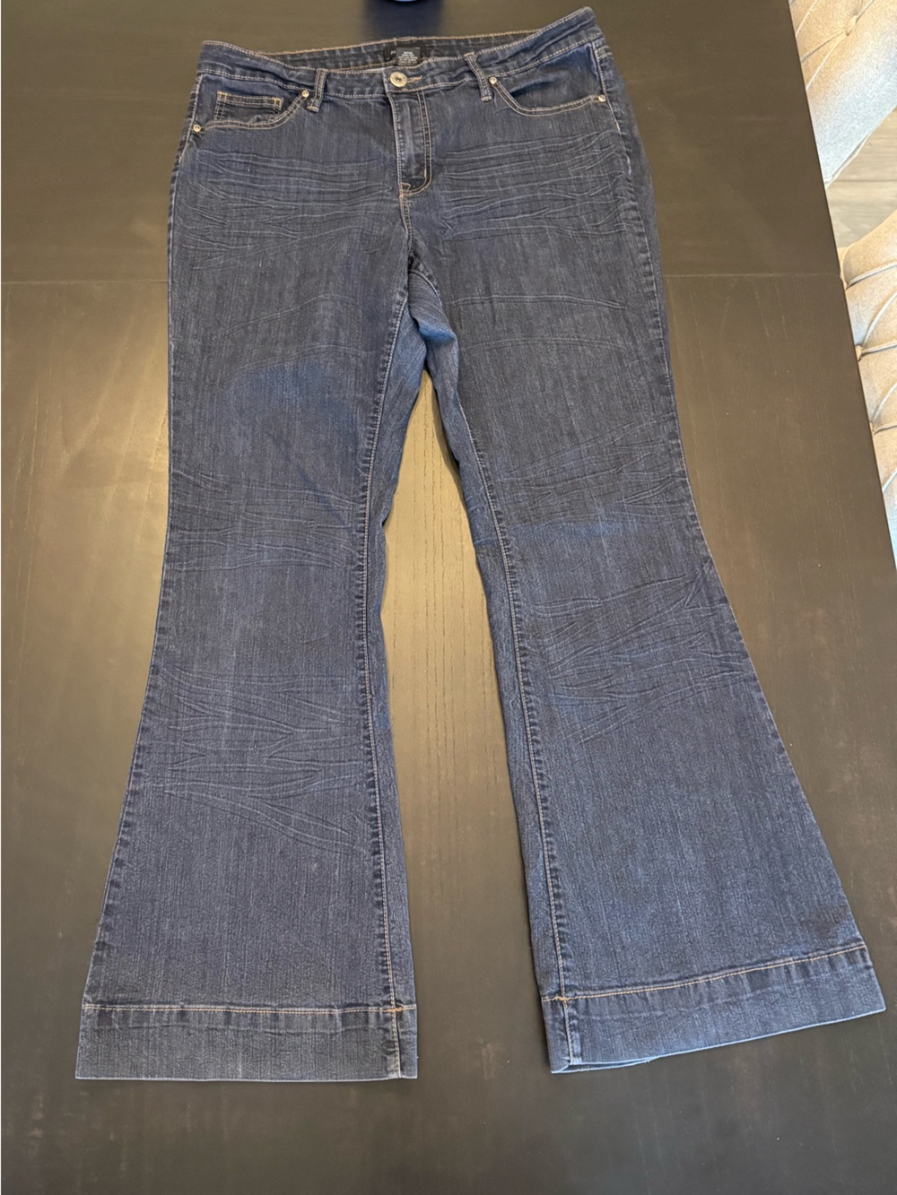 Ashley Stewart Women’s Jeans Size 16 Medium Dark Wash Bootcut Denim